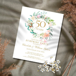 Papier Invitation pour une fête surprise de 50e anniversa