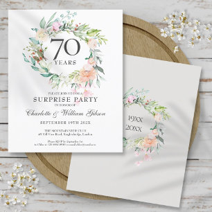 Papier Invitation pour une fête surprise de 70 ans de mar