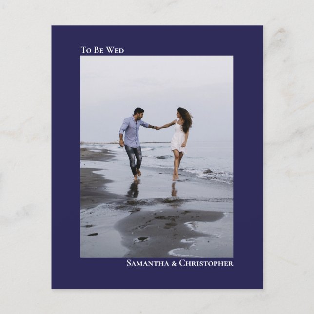 Papier Invitation simple de mariage à petit budget avec p (Devant)