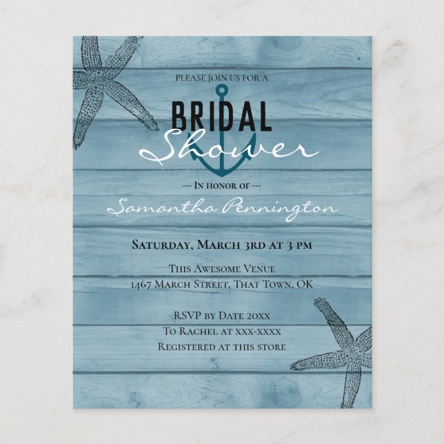 Papier Invitations budgétaires de la Fête des mariées de  (Devant)