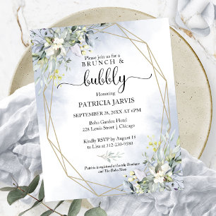 Papier Invitations De Brunch Et De Douche Nuptiale Bubbly