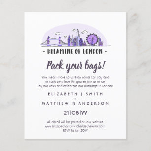Papier Invitations de budget dessinés par le Mariage Skyl