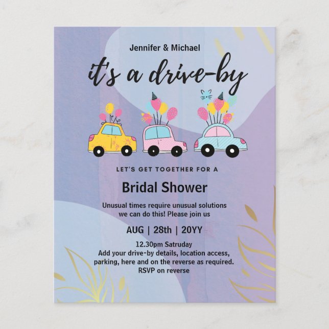 Papier Invitations De Douche Nuptiale À Bout BUDGET (Devant)