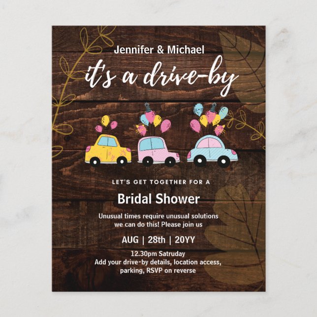 Papier Invitations De Douche Nuptiale À Bout BUDGET (Devant)