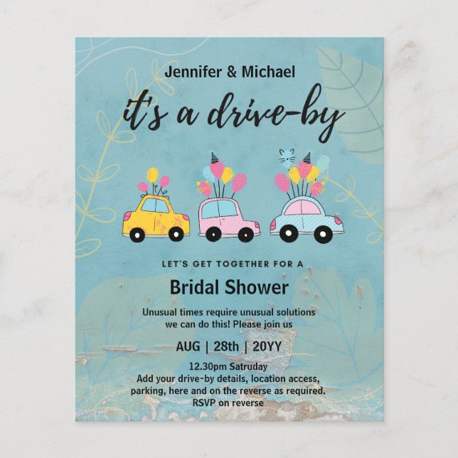 Papier Invitations De Douche Nuptiale À Bout BUDGET (Devant)