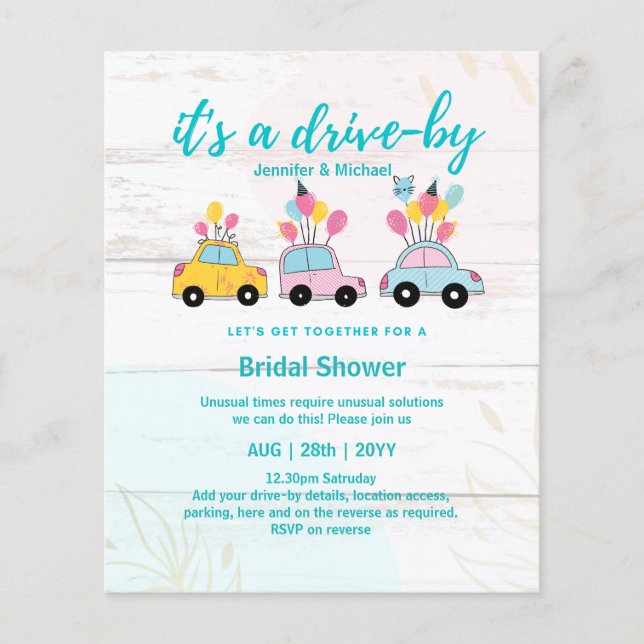 Papier Invitations De Douche Nuptiale À Bout BUDGET (Devant)