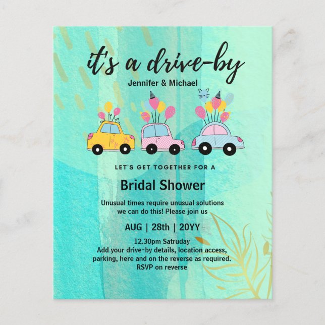 Papier Invitations De Douche Nuptiale À Bout BUDGET (Devant)