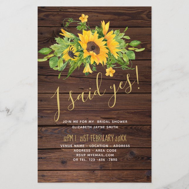 Papier Invitations de douche nuptiale BUDGET Couleurs per (Devant)