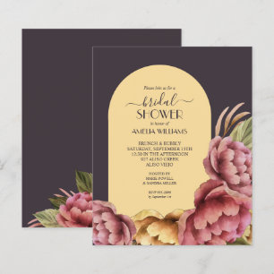 Papier Invitations de douche nuptiale florale