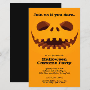 Papier Invitations de Jack o' Lantern Budget Halloween