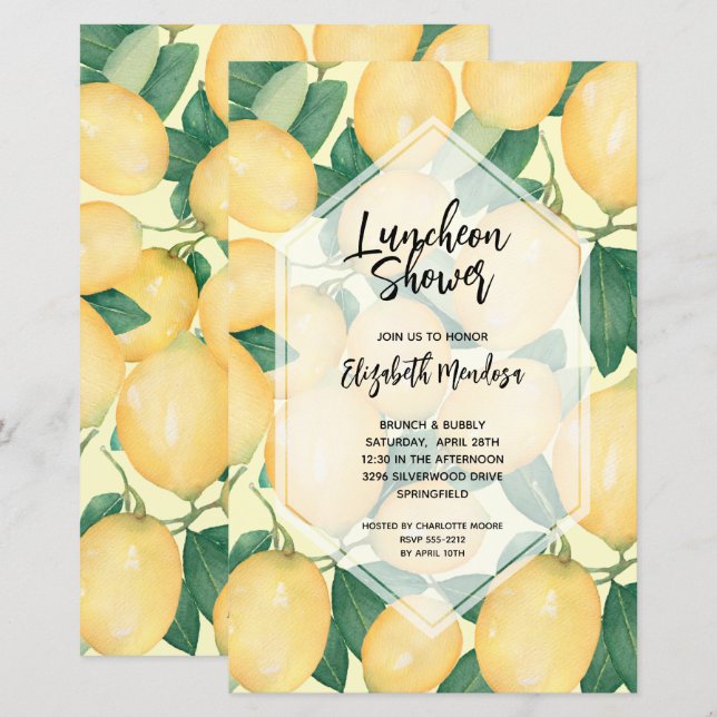 Papier Invitations de la Fête des mariées budgétaire Citr (Devant / Derrière)