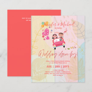 Papier Invitations de mariage à budget Drive-BY - Couple