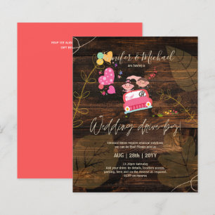 Papier Invitations de mariage à budget Drive-BY - Couple