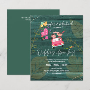 Papier Invitations de mariage à budget Drive-BY - Couple 