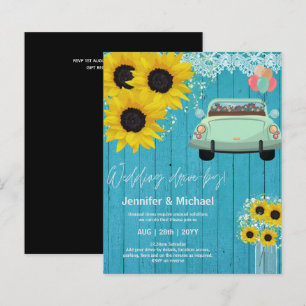 Papier Invitations de mariage à budget Drive-BY - Couple