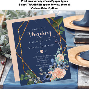 Papier Invitations de mariage à faible budget avec envelo