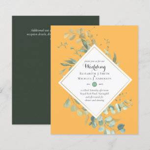Papier Invitations de mariage BUDGET Verdure Eucalyptus