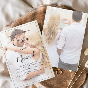Papier Invitations de mariage photo budget