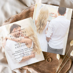 Papier Invitations de mariage photo budget