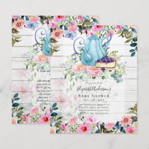 Papier Invitations de Tea Party   BABY SHOWER   Anniversa