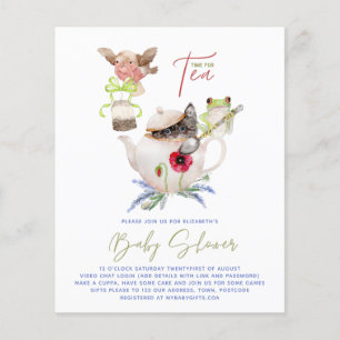 Papier Invitations de Tea Party pour le budget Baby showe