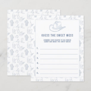 Papier INVITEZ LE DOUX MESS - Baby shower Cowboy