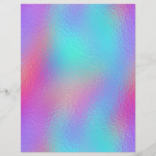 Papier Iridescent Faux Foil Scrapbook Paper No. 67 (Devant)