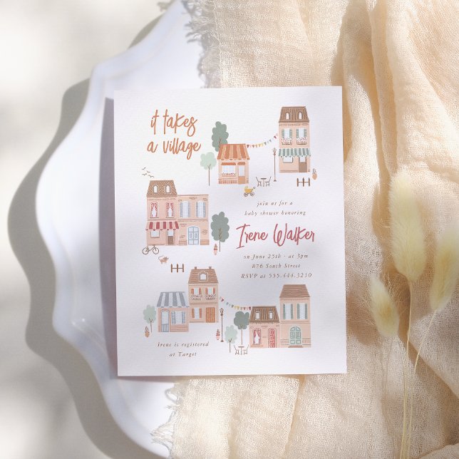 Papier It Takes A Village Baby Shower Budget (Créateur téléchargé)