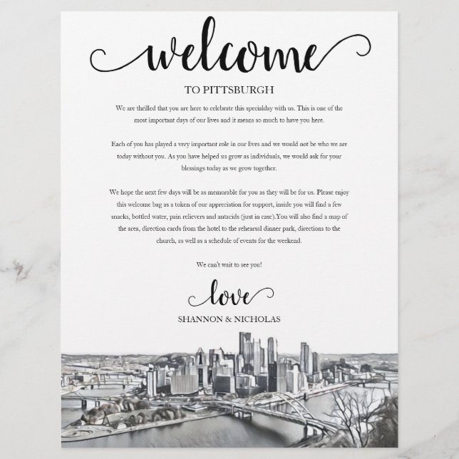 Papier Itinéraire de bienvenue du week-end Mariage de Pit (Devant)