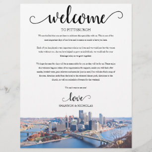 Papier Itinéraire de bienvenue du week-end Mariage de Pit