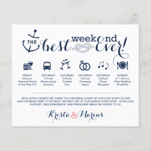 Papier Itinéraire du Mariage nautique