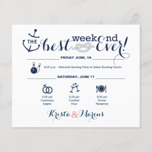 Papier Itinéraire du week-end du Mariage nautique 2