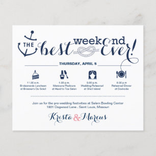 Papier Itinéraire du week-end du Mariage nautique 2