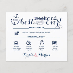 Papier Itinéraire du week-end du Mariage nautique 2