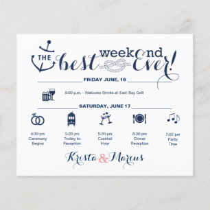 Papier Itinéraire du week-end du Mariage nautique 2
