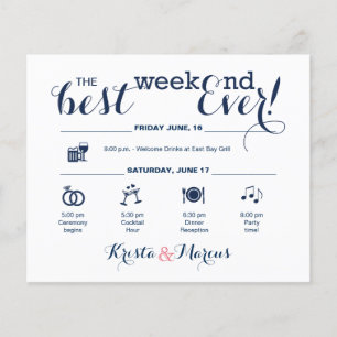 Papier Itinéraire du week-end mariage