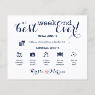 Papier Itinéraire du week-end mariage