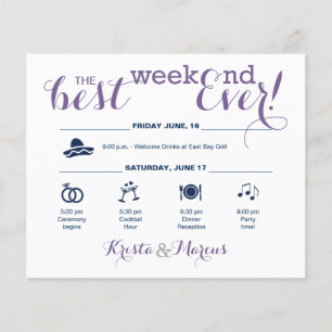 Papier Itinéraire du week-end mariage