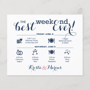 Papier Itinéraire du week-end mariage
