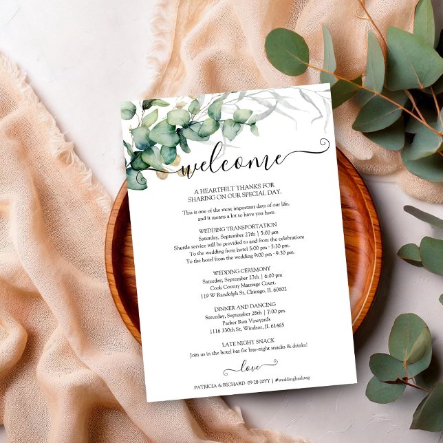 Papier Itinéraire Mariage de verdure - Accueil Mariage (Créateur téléchargé)