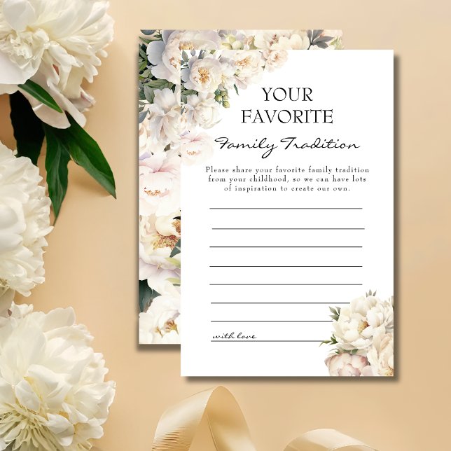 Papier Ivory Peony Neutral Family Tradition Card (Créateur téléchargé)