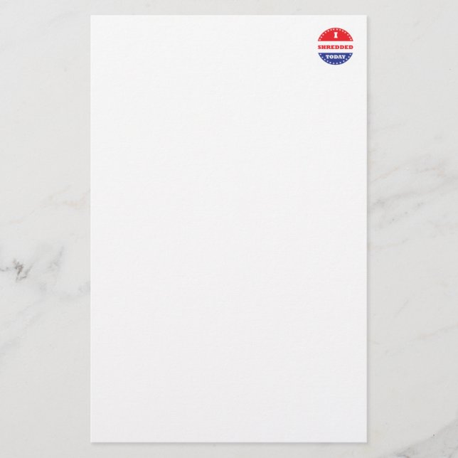 Papier J'ai déchiré aujourd'hui (Devant)