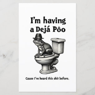 Papier J'ai un Poo de Déjà entendu ça avant la grenouille