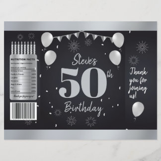Papier Jalon Anniversaire Silver Black Chip Wrappers