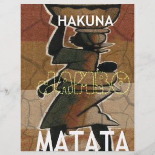 Papier Jambo Habari Hakuna Matata.