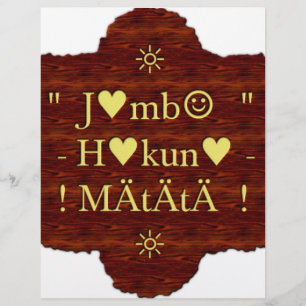 Papier jambo hakuna matata day poison