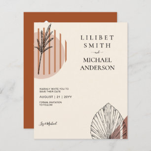 Papier Japandi Abstrait Scandinave Mariage géométrique