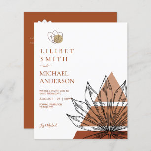 Papier Japandi Abstrait Scandinave Mariage géométrique