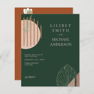 Papier Japandi Abstrait Scandinave Mariage géométrique