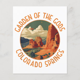 Papier Jardin des Dieux Colorado Springs en détresse Cir